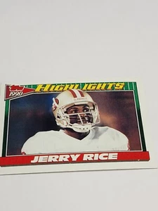 Jerry Rice 1991 TOPPS Football Card #6 1990 Highlights  - Picture 1 of 2