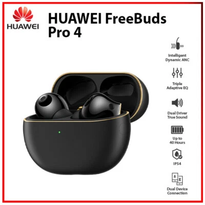 GENUINE FreeBuds Pro 4 BLACK Bluetooth ANC Bone Sensor Wireless Earphone Earbuds - Image 1 of 4