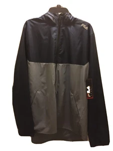 Men's FILA Sport Windbreaker Jacket w/Hood- Gray/Blue Sz L NWT MSRP $50 - Picture 1 of 6