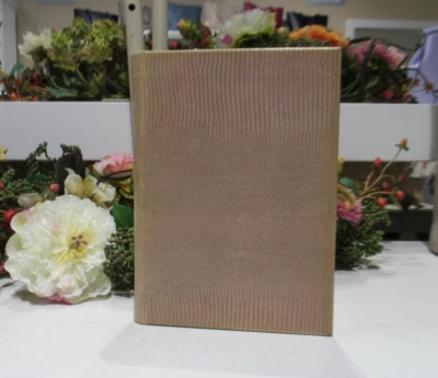 Graphic Image Journal 8" Leather Hardcover 224 Lined Pages Ivory Beige Tejus - Image 1 of 4