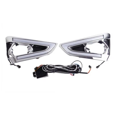 2PC LED Daytime Running Light DRL Fog Signal Lamp For Toyota Reiz Mark X 2013-18 - Imagen 1 de 4