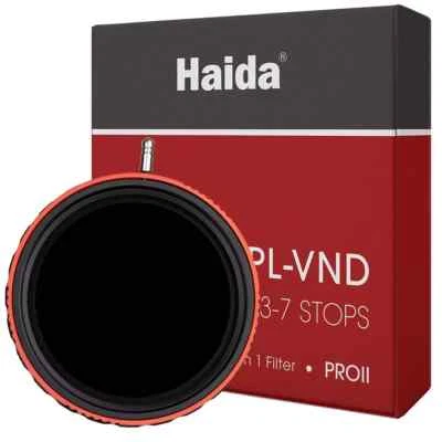 Haida PRO II CPL-VND 2 in 1 Filter, Variable ND 3-7 Stops CPL, 67/72/77/82/86mm - Image 1 of 4