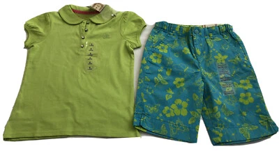 Arizona Jean Co. Bermudas Hawaianas Aqua Pantalones Cortos y Polo Verde Talla 6 Foto 1 de 4