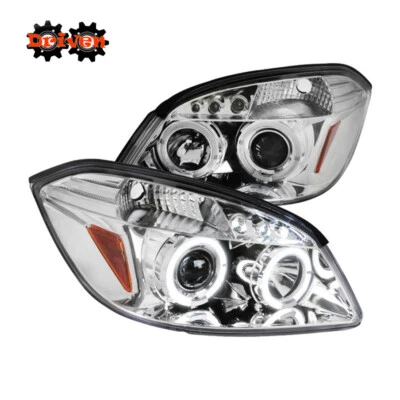 Faros halo proyectores cromados para Chevy Cobalt Pontiac Pursuit G5 05-10 Foto 1 de 4