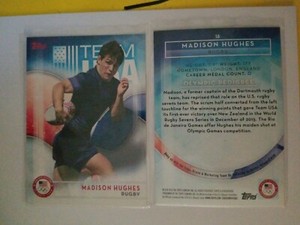 2016 Topps Olympics Base Card #18 Madison Hughes, Rugby 