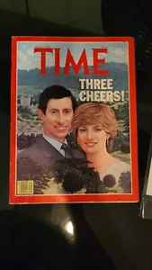 TIME Magazine August 3, 1981 Three Cheers! Princess Diana MINT condition plastic - Picture 1 of 11