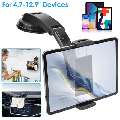 Car Phone Tablet Holder Suction Cup Windshield Dashboard Mount for iPhone iPad - Image 1 of 4