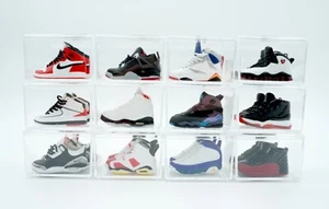 3D Mini Sneakers Shoes Miniature Decor OG Jordan 1 - 12 Collection +Display Box - Picture 1 of 15