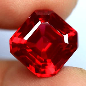 Certified Natural Mozambique Blood Red Ruby 8.30 Ct Square Cut Loose Gemstone - Picture 1 of 7