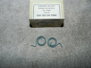 1941-42 Chrysler Dodge DeSoto Plymouth Door Lock Cam Springs for all cars Green - Picture 1 of 5