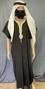 Authentic adult Arab costume- black robe "New" - Picture 1 of 8