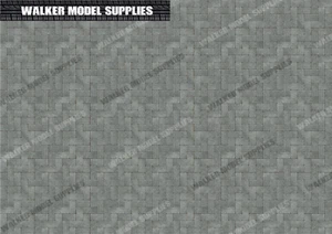 1:18 - 1:24 Maßstab Pavingstone Straße - Lösen Und Auftragen Aufkleber Blätter. - Picture 1 of 1
