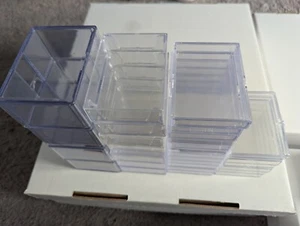 30 ULTRA PRO 2-Piece Storage Case Plastic Clear Boxes 4 X 100 Count 7 X 50 19X25 - Picture 1 of 12