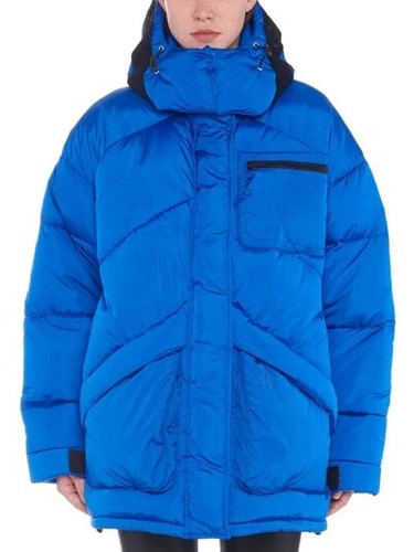 GIVENCHY Giubbotto imbottito oversize con cappuccio Givechy blu taglia M nuovo con etichetta