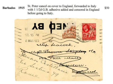 Barbados 1915 Cover Cover