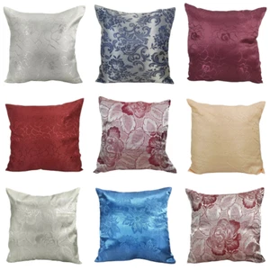 Set of 4 - Cushion Covers Colourful Floral - 16X16" 40X40cm Flowers - Picture 1 of 118