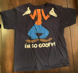 Disney Goofy  Navy Blue Youth T-Shirt - Size 8 M Medium Walt Disney - Picture 1 of 4