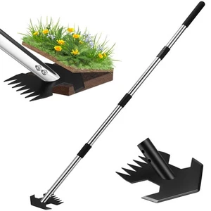 Hoe Garden Tool, Scuffle Garden Hoe for Weeding with 30-60 Inch Steel Long Ha... - Picture 1 of 7