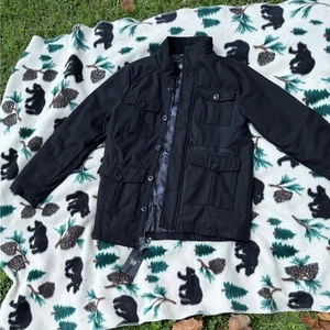 NUEVO CON ETIQUETAS Rock & Republic Hombre’s S Mezcla Lana Bombardero Militar Chaqueta de Campo ¡Seis Bolsillos! - Imagen 1 de 7