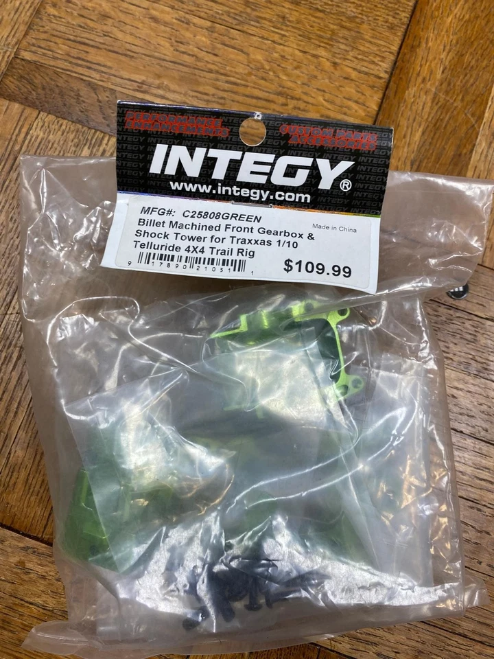 Integy C25808GREEN FRONT Gearbox & Shock Tower: Traxxas 1/10 Telluride 4x4 Trail - Image 1 of 1