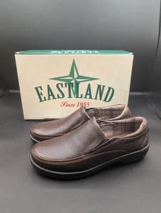Scarpe donna Eastland Kaitlyn slip on pelle marrone misura 7m nuove con scatola - Foto 1 di 6