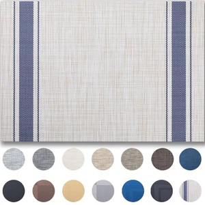 Placemat Set of 4 - Easy Clean Woven Vinyl Placemats for Dining Table, Indoor... - Picture 1 of 6