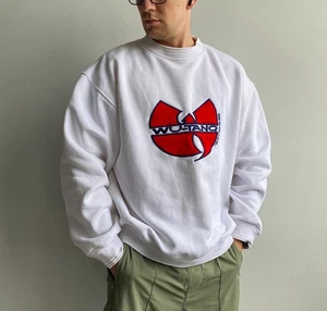 Vintage Wu Wear 1996 Wu-Tang Clan Crew Neck Hip Hop Sweatshirt L - Picture 1 of 13