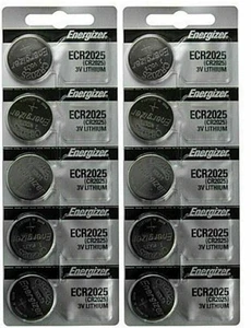 10 x FRESH Genuine Energizer CR2025 ECR2025 3V Coin Button Battery Fast Shipping - Picture 1 of 7
