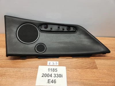 ✅ 00-06 OEM BMW E46 330 Convertible Puerta Trasera Izquierda Tarjeta Cuero Borde Panel Negro Foto 1 de 4