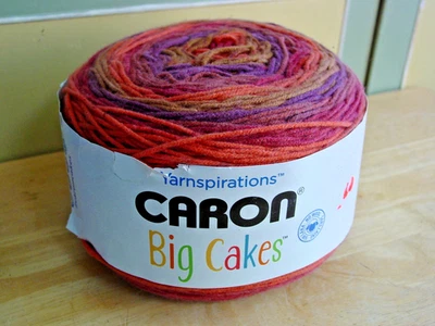 Caron Yarnspirations Big Cakes Yarn Approx. 603 Yds Cranberry Crisp NOS Lot #1 - Image 1 of 4