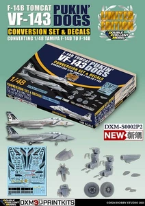 DXM 1/48 USN F-14B Tomcat VF-143 Pukin' Dogs Conversion set for Tamiya F-14D - Picture 1 of 1
