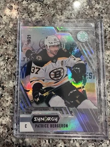 UD Synergy Patrice Bergeron 2020-21/21 acetato de plata SSP Bruins ¡Canadá!  - Imagen 1 de 2