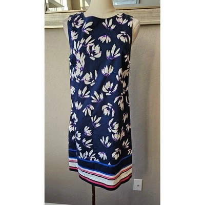 Vestido vaina de playa floral con cremallera trasera oeste Saint Tropez para mujer talla 8 azul elástico Foto 1 de 4