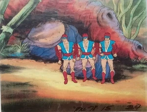 Animation Cel handbemalt, Zeichnung, Hintergrund, Bird Men Masters of the Universe - Bild 1 von 4