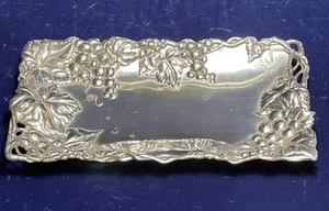 Vintage Arthur Court Weinrebe Servieren Brot Käse Tablett Aluminium 1996 - Bild 1 von 11