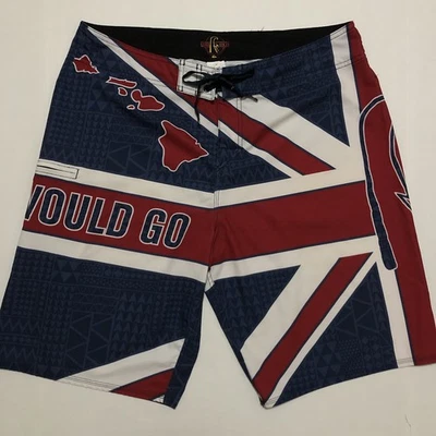 Quiksilver Eddie Aikau Board Shorts Men 38 XL Hawaii Hawaiian Aloha Surf Surfing - Image 1 of 4