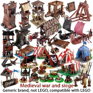 Tenda catapulta assedio militare medievale nave sentinella campeggio blocchi da costruzione per LE*GO - Foto 1 di 39