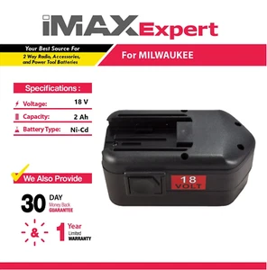 Batería de NiCd 18V 2Ah para Milwaukee 48-11-2230, 48-11-2200, 48-11-2232 - Imagen 1 de 6