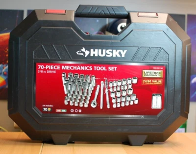 Husky (1005 921 363) 3/8" Drive 70 piezas SAE y juego de herramientas mecánicas métricas Foto 1 de 4