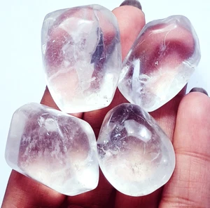 Lote de 4 piezas de piedras preciosas sueltas de cuarzo 100 % cristal natural 507 quilates - Imagen 1 de 6