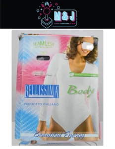 Women's Bellissima Seamless L/S Bodysuit Black SZ L/XL NEW (Aus Seller) - Picture 1 of 4