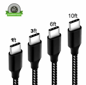 Heavy Duty Charging Cable USB Type C For Android LG Samsung Charger Cord - Picture 1 of 4