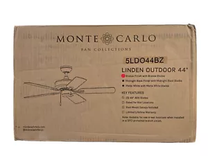 Generation Lighting 5LDO44BZ Linden 44" Wet Rated Outdoor Bronze Ceiling Fan - Picture 1 of 6