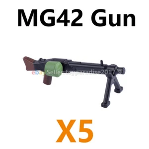 Military Weapon Pack WWII Machine Gun MG42 Building Blocks Toy Figures - Imagen 1 de 6