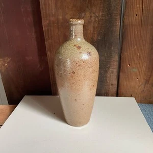Vintage 10" Campos Filhos Aviero Clay Old Antique Pottery Bottle Portugal - Picture 1 of 5