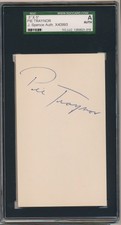 PIE TRAYNOR Signed 3x5 Index Card SGC/JSA Authenticated AUTO PIRATES HOF 015