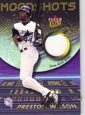 2003 Ultra Moonshots Memorabilia Marlins Baseball Card #PW Preston Wilson Jsy