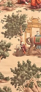 OLD WORLD WEAVERS Mandarin Toile Document Cotton Remnant New - Picture 1 of 1