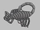 Nowy męski damski skorpion pasek klamra znak zodiaku antyczny szary metal western prezent