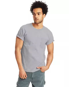 10 Pack Of Hanes H5590 Men's T Shirt Crew Authentic-T Pocket Stylish T-Shirt - Picture 1 of 16